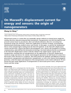On Maxwell`s displacement current for energy and sensors