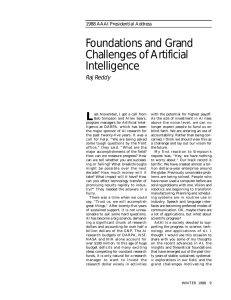 Foundations and Grand Challenges of Artificial Intelligence
