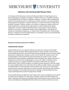 Communicable Disease Policy