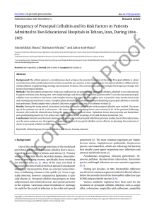 Frequency of Preseptal Cellulitis and Its Risk Factors in Patients