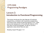 CITS 3242 Programming Paradigms