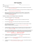 HW Probability Answer Key