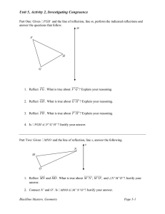 Unit 5, Activity 2, Investigating Congruence