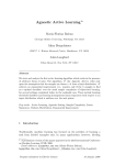 Agnostic Active Learning - Machine Learning (Theory)