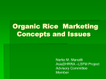 Organic Rice Marketing Concepts and Issues (Dr Nerlie Manalili)