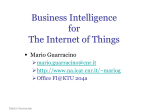 Business Intelligence for The Internet of Things - ICAR-CNR