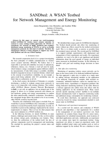 SANDbed: A WSAN Testbed for Network Management and Energy