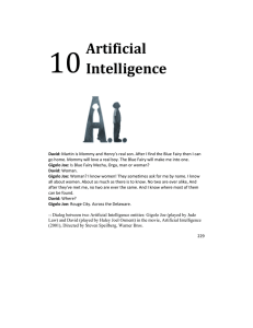 Artificial Intelligence - Bryn Mawr Computer Science