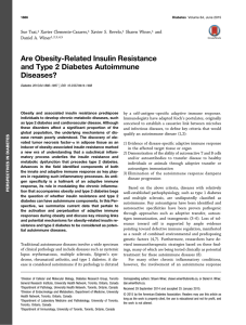 Are Obesity-Related Insulin Resistance and Type 2 Diabetes