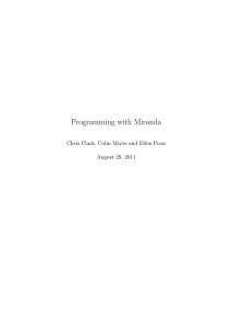 Programming with Miranda