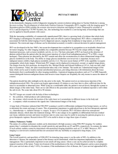 Positron Emission Tomography (PET) Fact Sheet