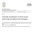Automatic classification of cancer tumors using image annotations