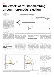 The effects of resistor matching on common