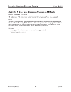 Emerging Diseases: Causes and Effects