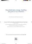 Household water storage, handling and point-of-use
