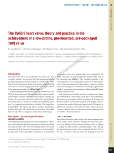 The Colibri heart valve: theory and practice in the