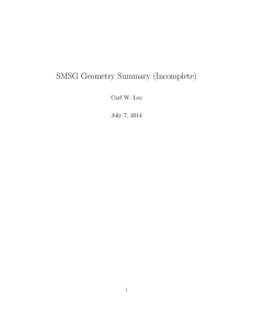 SMSG Geometry Summary (Incomplete)