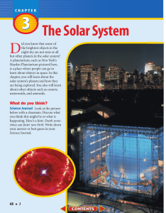 J: Chapter 3: The Solar System