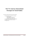 Part VI. Gateway Instructional Strategies for Social Studies