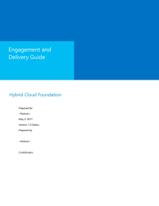 Engagement and Delivery Guide Hybrid Cloud Foundation