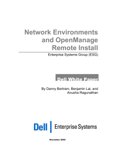 Network Environments and OpenManage Remote Install