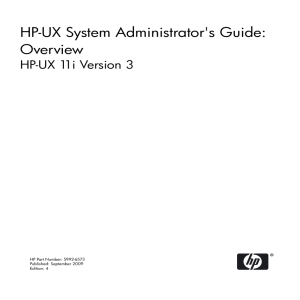 HP-UX System Administrator`s Guide: Overview