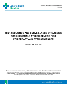 Risk Reduction and Surveillance Strategies for Individuals at High