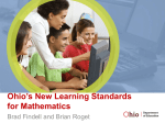 Ohio`s New Learning Standards for Mathematics