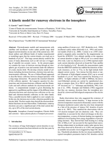 A kinetic model for runaway electrons in the ionosphere