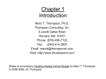 Chapter 1 - THOMPSON CONSULTING, INC. Home Page