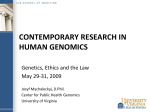 Contemporary Research in Human Genomics