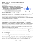 Stat 401, section 7.2 Large Sample Confidence Intervals ( ) 2