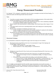 Energy Measurement Procedure