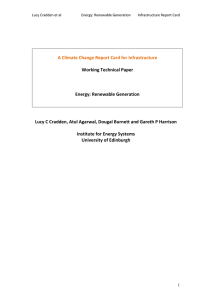 Proposed table of contents - Energy: Renewable Generation