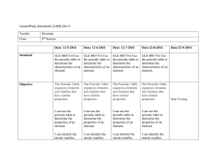 LessonPlans_BowmanC_Sci8th_Dec 5 Teacher Bowman Class 8th