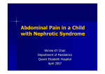 Abdominal Pain in a Child with Nephrotic Syndrome