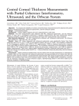 Central Corneal Thickness Measurements with Partial Coherence