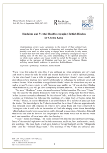Hinduism and Mental Health: engaging British Hindus