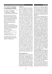 New roles for estrogens in rheumatoid arthritis