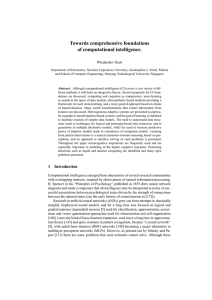 Towards comprehensive foundations of computational intelligence.