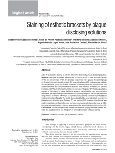 Staining of esthetic brackets by plaque disclosing solutions