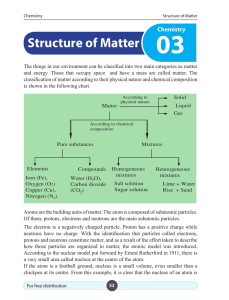 Structure of Matter - e
