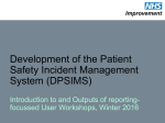 Development of the Patient Safety Incident