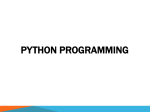 Module III - 0. Fundamentals of Python Programming