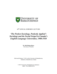 `The Perfect Sociology, Perfectly Applied`: Sociology and the Social