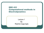 EEE 431 Computational methods in Electrodynamics
