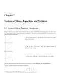 Chapter 2 Systems of Linear Equations and Matrices