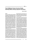 The Childhood Cancer Survivor Study: Defining Risks