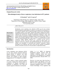 Microbiological study of lower respiratory tract infections in ICU