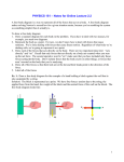 PHYSICS 151 – Notes for Online Lecture 2.2